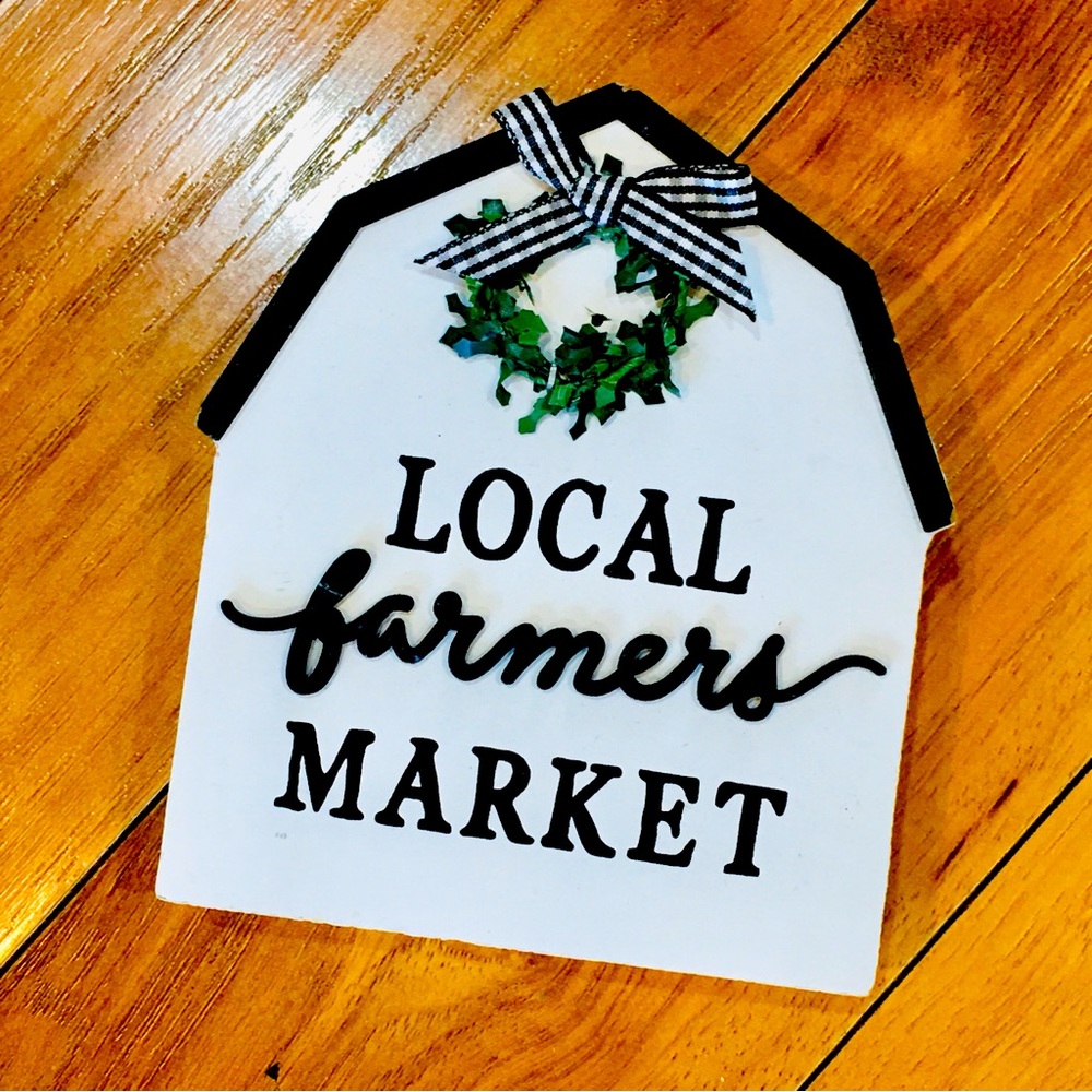 Farmhouse home shelf sitter mantle decor wood plaque winter holiday barn